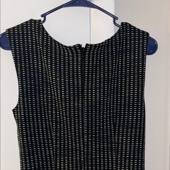Ann Taylor Petite Tweed Black Blue and Green Dress - Picture 6 of 7